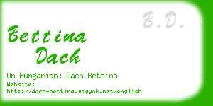 bettina dach business card